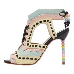 Sophia Webster Multicolor Leather Riko Lace Up Sandals Size 37