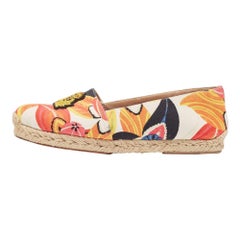 Christian Louboutin Multicolor Printed Canvas Espadrille Loafers Size 41