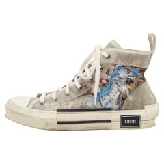 Dior Mehrfarbige Turnschuhe aus PVC und Nylon mit Blumendruck B23 mit hohem Top Größe 41