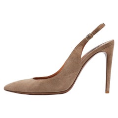 Ralph Lauren Light Brown Wildleder Slingback Pumps Größe 39