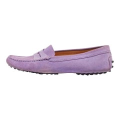 Mocassini Tod's in pelle scamosciata viola Taglia 38