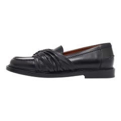Chloe - Mocassini in pelle nera con logo A.I.C. Taglia 37