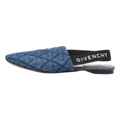 Givenchy Sandalias planas Rivington en denim azul talla 37.5