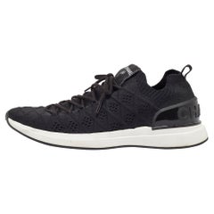 Chanel Black Stretch Fabric Low Top Sneaker Size 42