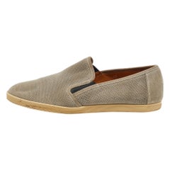 Moncler Grigio Traforato Slip On Sneakers Taglia 42