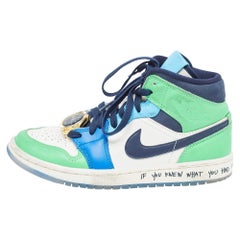 Air Jordan X Melody Ehsani Leather Jordan 1 Mid SE Fearless Sneakers Size 38
