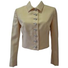 Gianni Versace Couture Cool Wool Creme Short Jacket