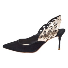 Sophia Webster Bombas Angelo Slingback Piel Ante Bronce Negro Talla 37