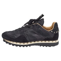 Valentino - Baskets basses en daim et tissu camouflage Rockstud - Taille 40
