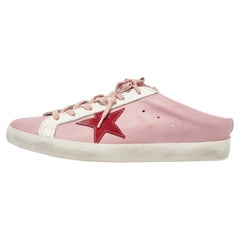 Golden Goose Pink Leather Superstar Sabot Sneakers Size 42