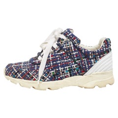 Chanel Multicolore Canvas and Leather CC Low Top Sneakers Size 36.5