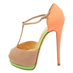Giuseppe Zanotti Correa de tobillo de piel y purpurina multicolor  Sandalias talla 36