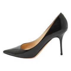 Jimmy Choo Black Patent Leather Love Pumps Size 38