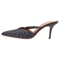 Malone Souliers Metallic Fabric Leather Marla Mules 39