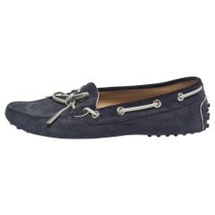 Tod's Mocassins Gommino en daim bleu marine taille 38