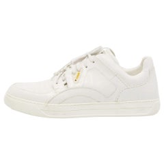Fendi White Leather FF Lace Up Sneakers  Size  45