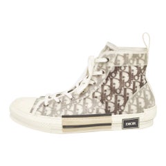 Dior Two Tone Canvas and PVC B23 High Top Sneakers Size 46