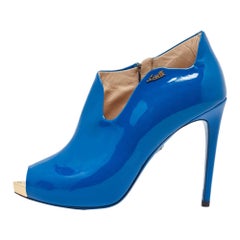 Loriblu Blue Patent Leather Peep Toe Pumps 39