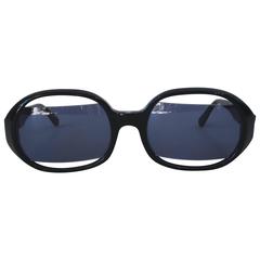 Rare Chanel Cut Out Rectangle Lens Sunglasses