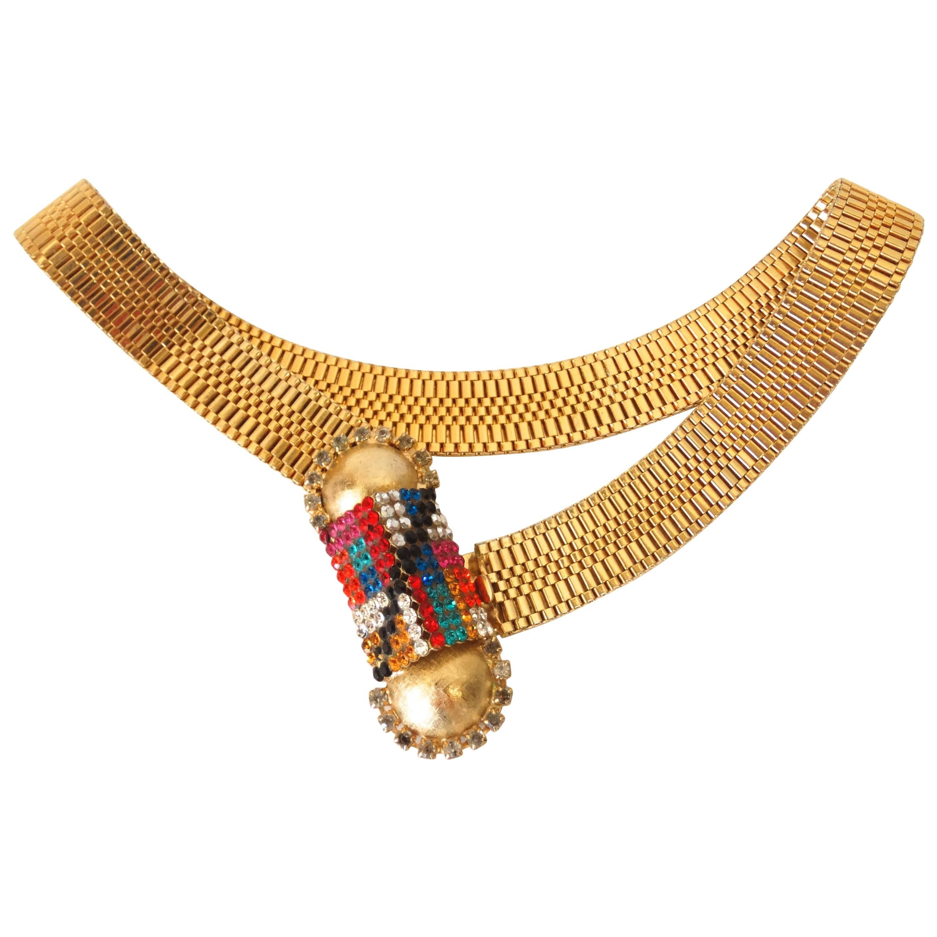 1980s SONIA DEMARIA Goldtone Necklace
