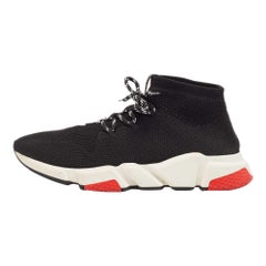 Balenciaga Black Knit Fabric Speed Trainer Sneakers Size 43