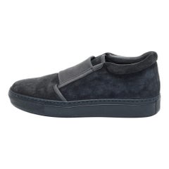 Giorgio Armani Azul/Gris Ante y PielSlip On Sneakers Talla 39