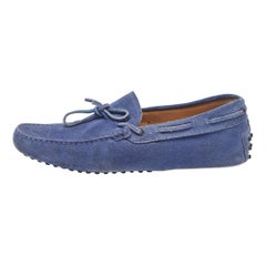 Tod's Mocassins en daim bleu avec nœud Taille 43