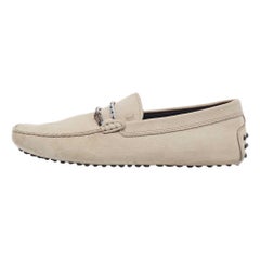 Tod's - Mocassins en cuir gris à nubuck, taille 42