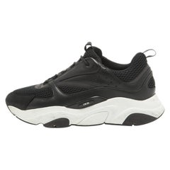 Dior Black Mesh and Leather B22 Sneakers Size 46.5