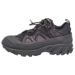 Burberry Black Leather and Rubber Arthur Lace Up Sneakers Size 41