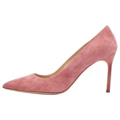 Manolo Blahnik Purple Suede BB Pumps Size 41