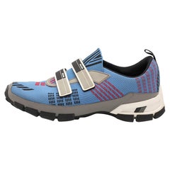 Prada Sport Multicolor Knit Fabric Low Top Sneakers Size 42