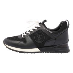 Louis Vuitton Black Leather and Mesh Run Away Low Top Sneakers Size 41
