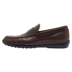 Mocassini Gommino Penny Slip On in pelle marrone di Tod's taglia 43