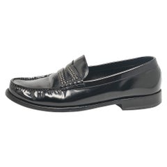 Saint Laurent - Mocassins en cuir noir, taille 45