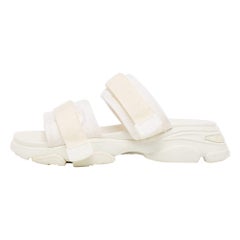 Dior Off White Fabric D Wander Slides Size 39