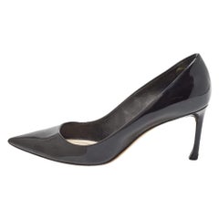 Dior Black Patent Leather Pointed Toe Pumps Size 38