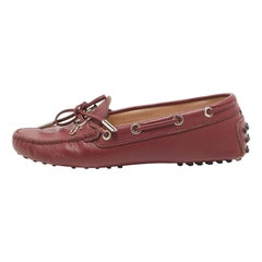 Tod's - Penny Loafers en cuir bourgogne - Taille 36