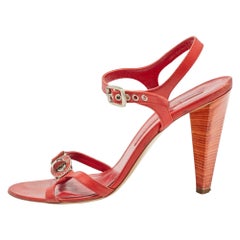 Marc by Marc Jacobs Red Leather Slingback Sandals Size 40