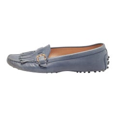 Tod's Mocassins en cuir bleu 37