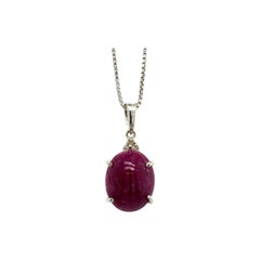 Unique Ruby Pendant Necklace for Mothers Day Gift Crafted in 925 Sterling Silver