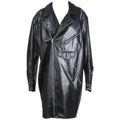 Vintage Stephen Sprouse Leather Jacket Dress circa 1980s