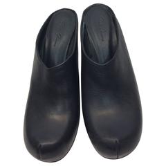 Rick Owens Black Wedge Mules 2