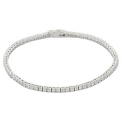 Pulsera de tenis de compromiso de plata de ley 925 con circonita cúbica redonda de 5,94 quilates