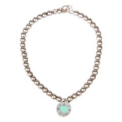 Tiffany & Co Silver Love Heart Tag Bead Bracelet