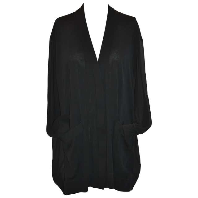 Cardigan en mohair mélangé avec broderie réalisée à la main Femme, Noir Cardigan en mohair mélangé avec broderie réalisée à la main Femme, Noir