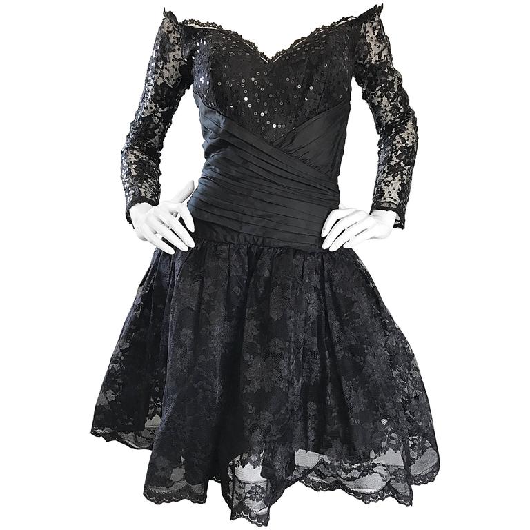 tadashi shoji black and white dress