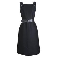 Balmain Belted Little Black Dress circa 1960s