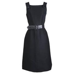 Balmain Belted Little Black Dress circa 1960s 6