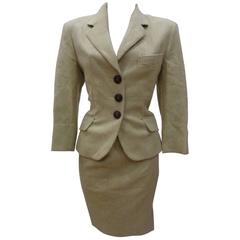 Moschino Couture Beije Wool Skirt Suit 3
